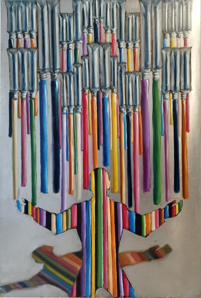 PASSACAGLIA — COMPOSITION Janvier 2024, Paris Huile sur panneau en Aluminium | 150×100 cm