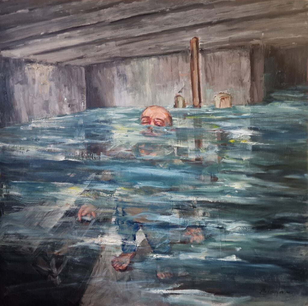 PARI INTERVALLO EN GRISES TEMPÉRÉS Octobre 2025, Paris Huile sur panneau en Aluminium | 200×200 cm