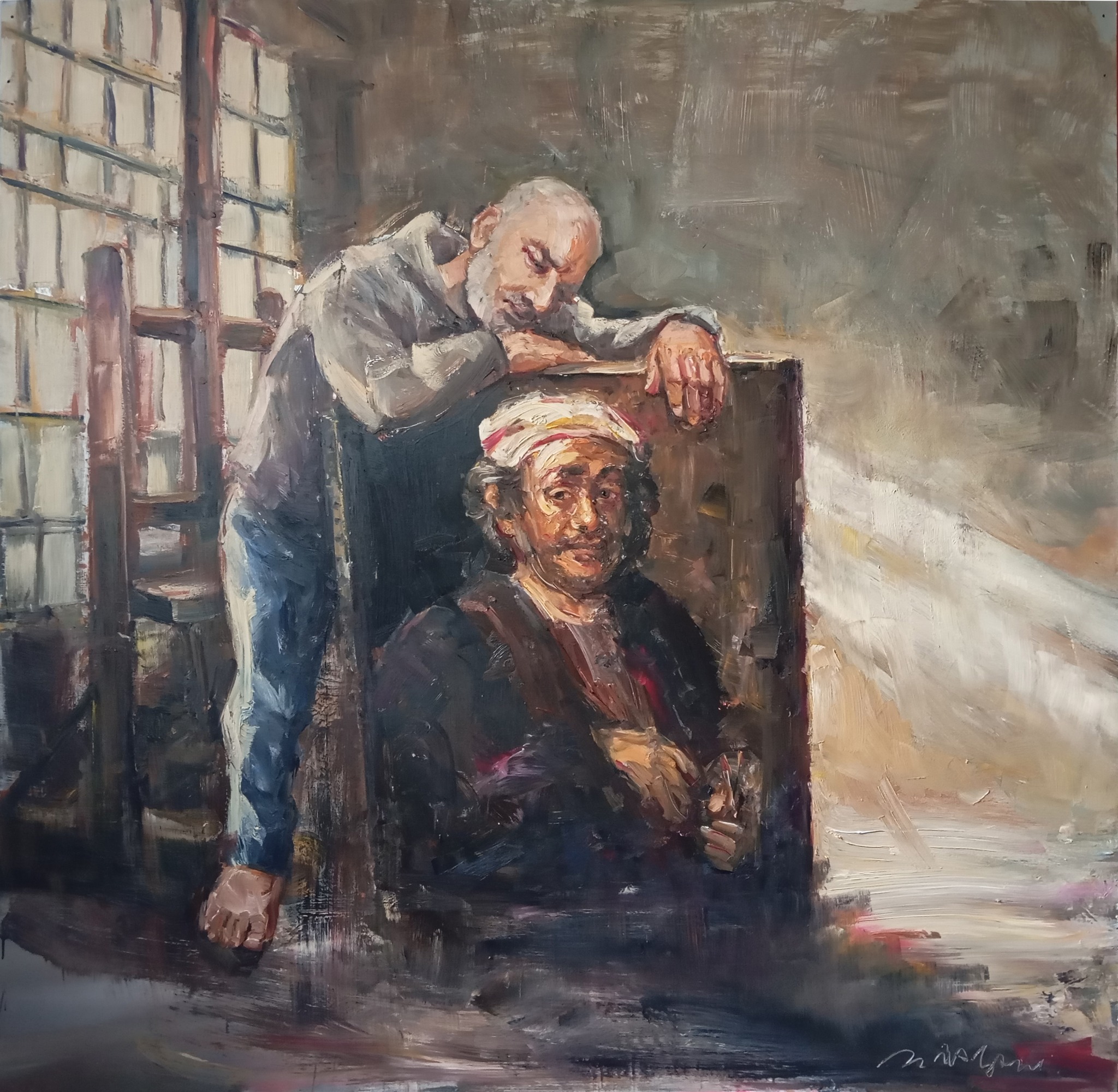 RENDEZ-VOUS Novembre 2024, Paris Huile sur panneau en Aluminium | 200×200 cm