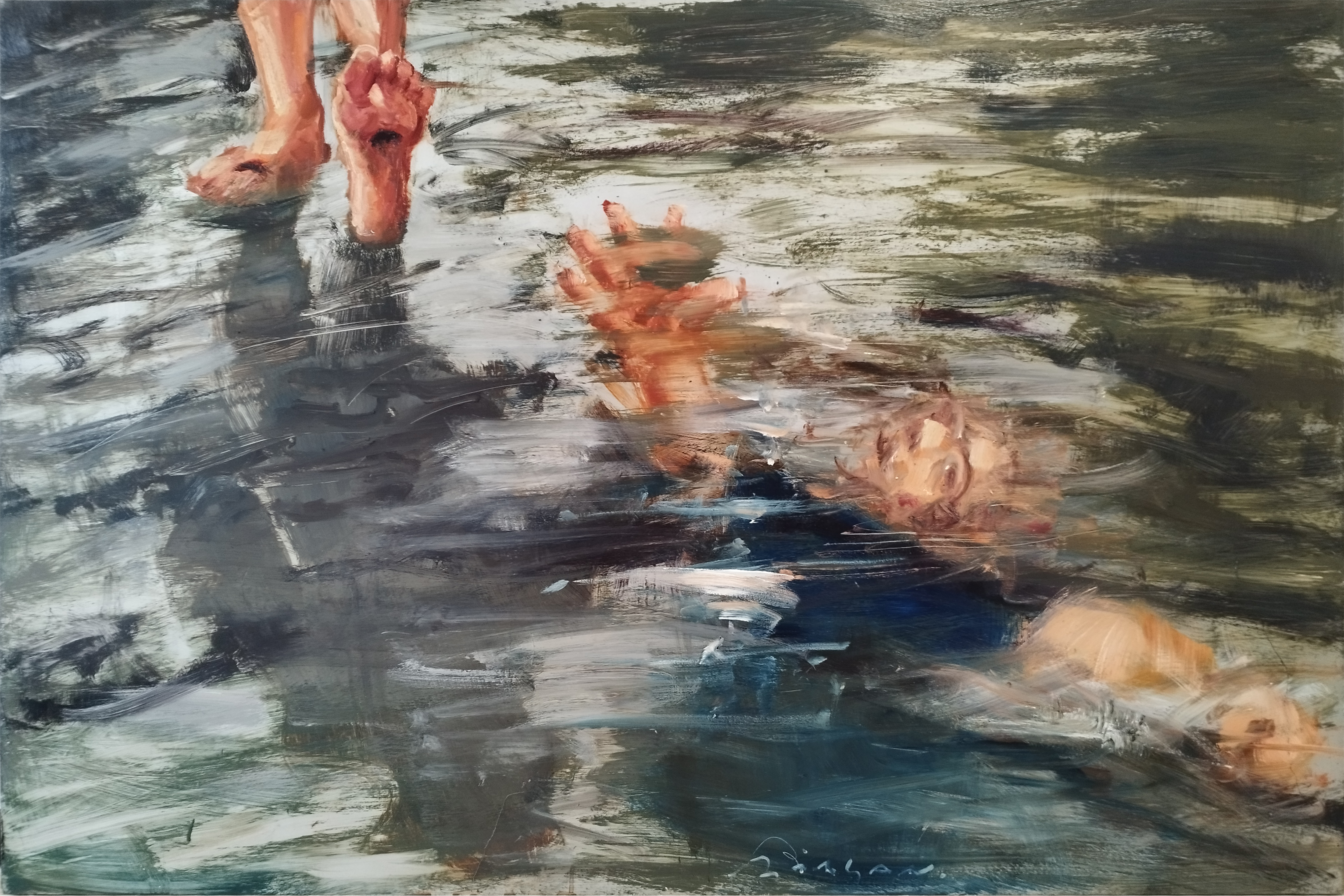 LA PROVIDENCE Juillet 2024, Paris Huile sur panneau en Aluminium | 100×150 cm
