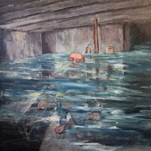PARI INTERVALLO EN GRISES TEMPÉRÉS - oil on panel en Aluminium | 200×200 cm