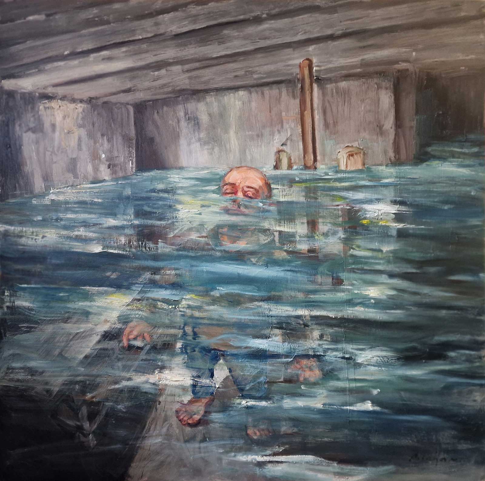 PARI INTERVALLO EN GRISES TEMPÉRÉS - oil on panel en Aluminium | 200×200 cm
