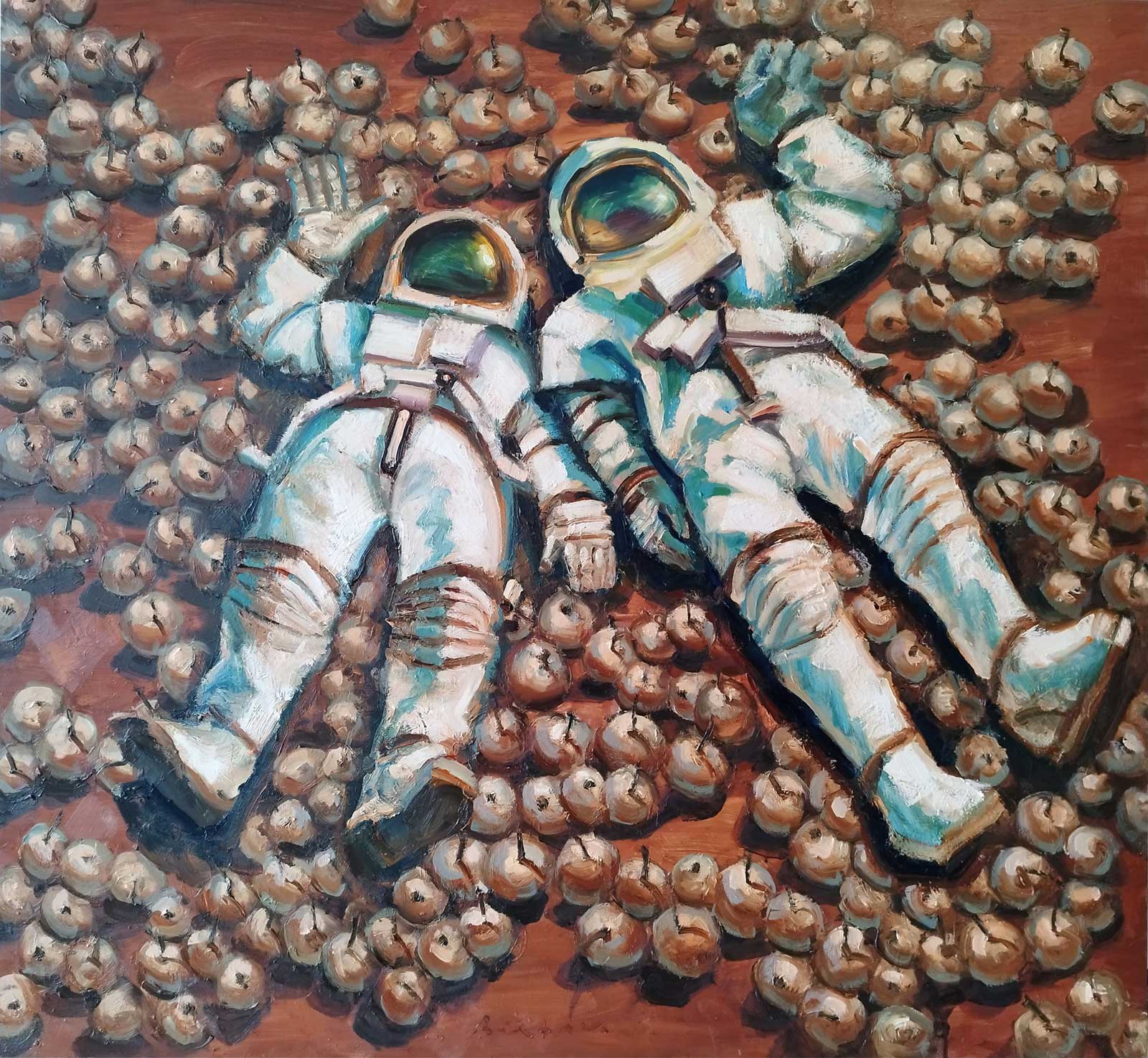 ADAM ET ÈVE SUR MARS - oil on aluminium | 170×160 cm - Image 3