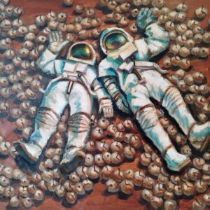 ADAM ET ÈVE SUR MARS - oil on aluminium | 170×160 cm