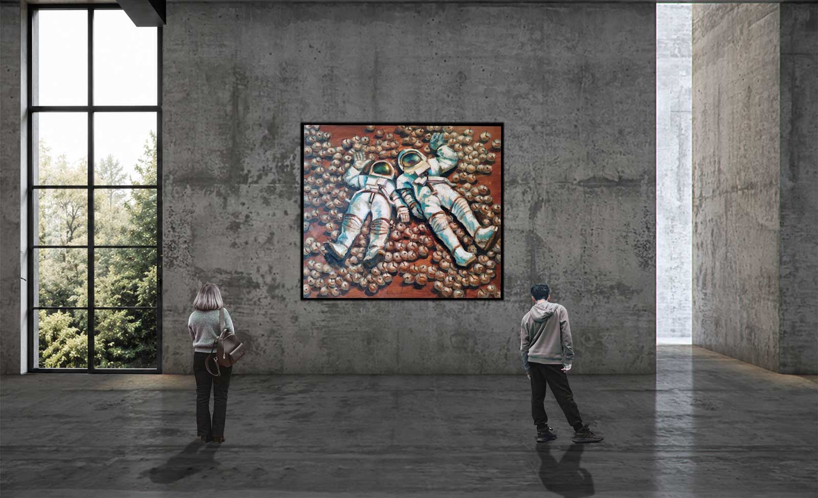 ADAM ET ÈVE SUR MARS - oil on aluminium | 170×160 cm - Image 9