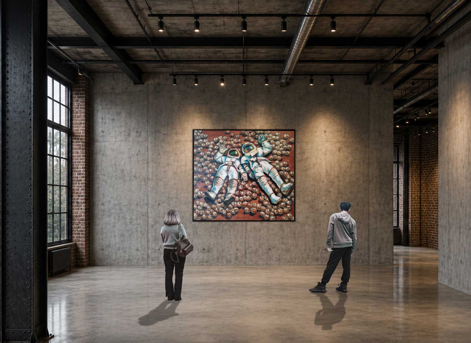 ADAM ET ÈVE SUR MARS - oil on aluminium | 170×160 cm - Image 12
