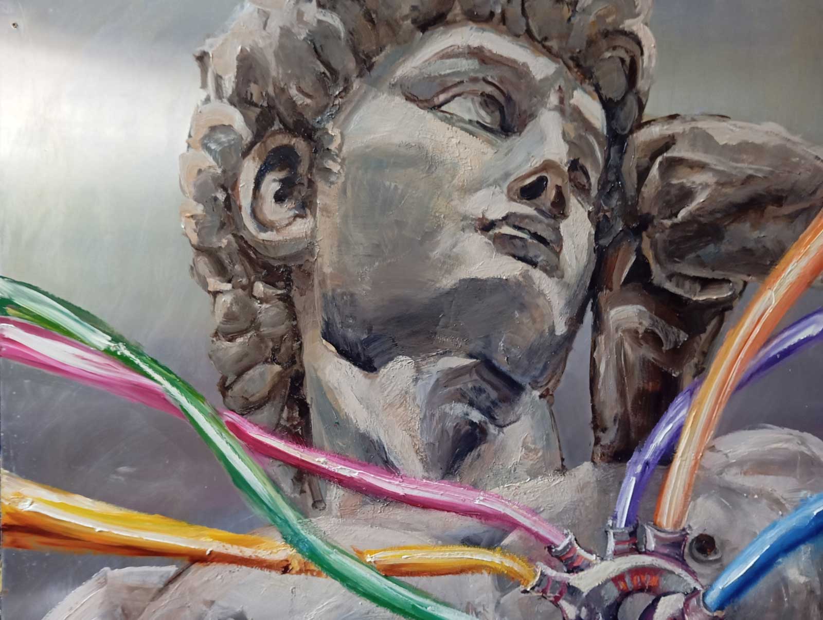 LE CŒUR DE MICHEL-ANGE - oil on aluminium | 200×200 cm - Image 11