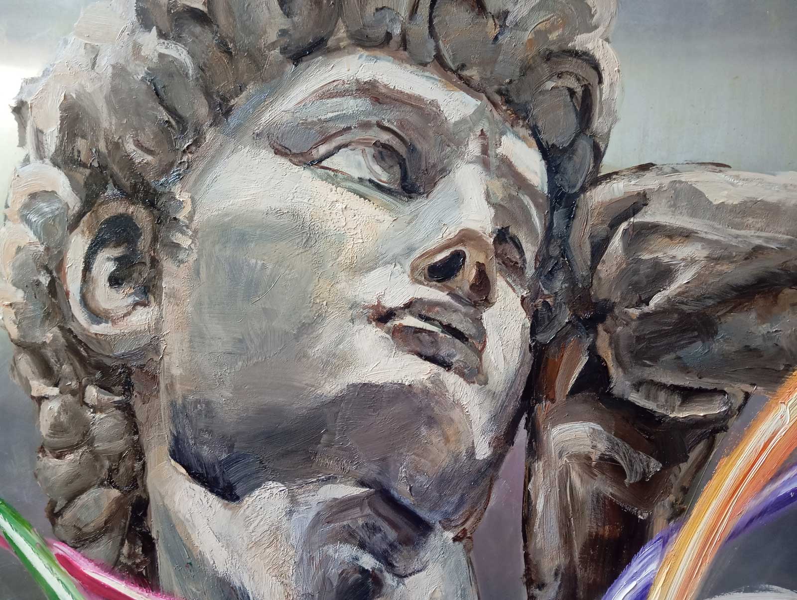 LE CŒUR DE MICHEL-ANGE - oil on aluminium | 200×200 cm - Image 10