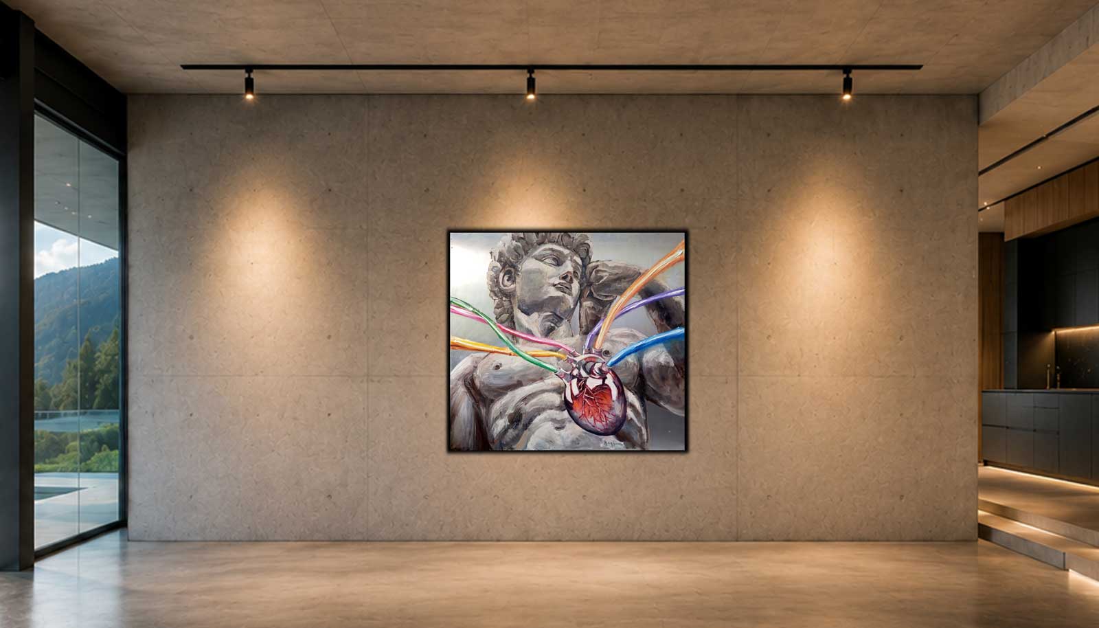 LE CŒUR DE MICHEL-ANGE - oil on aluminium | 200×200 cm - Image 2