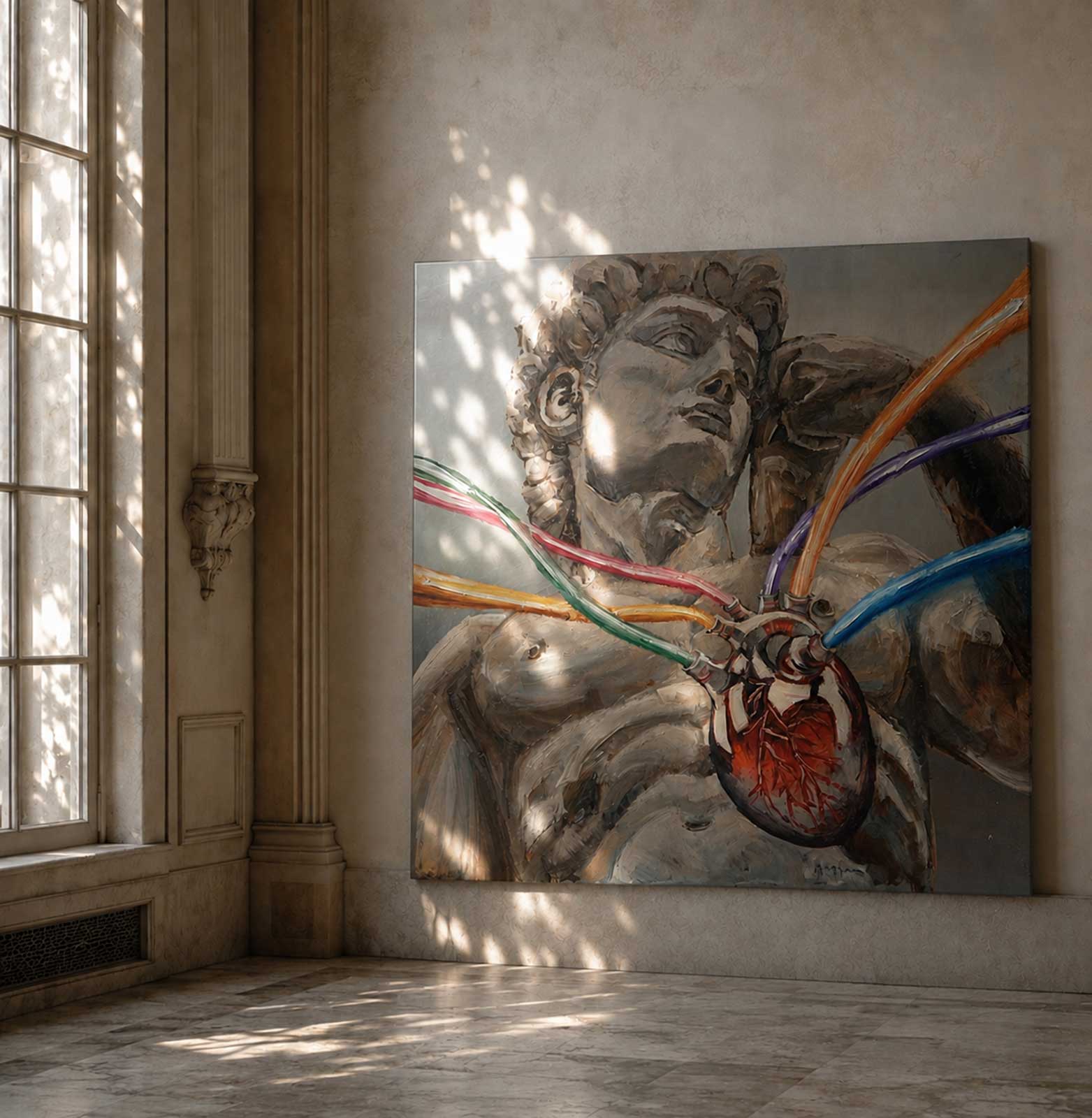 LE CŒUR DE MICHEL-ANGE - oil on aluminium | 200×200 cm - Image 7