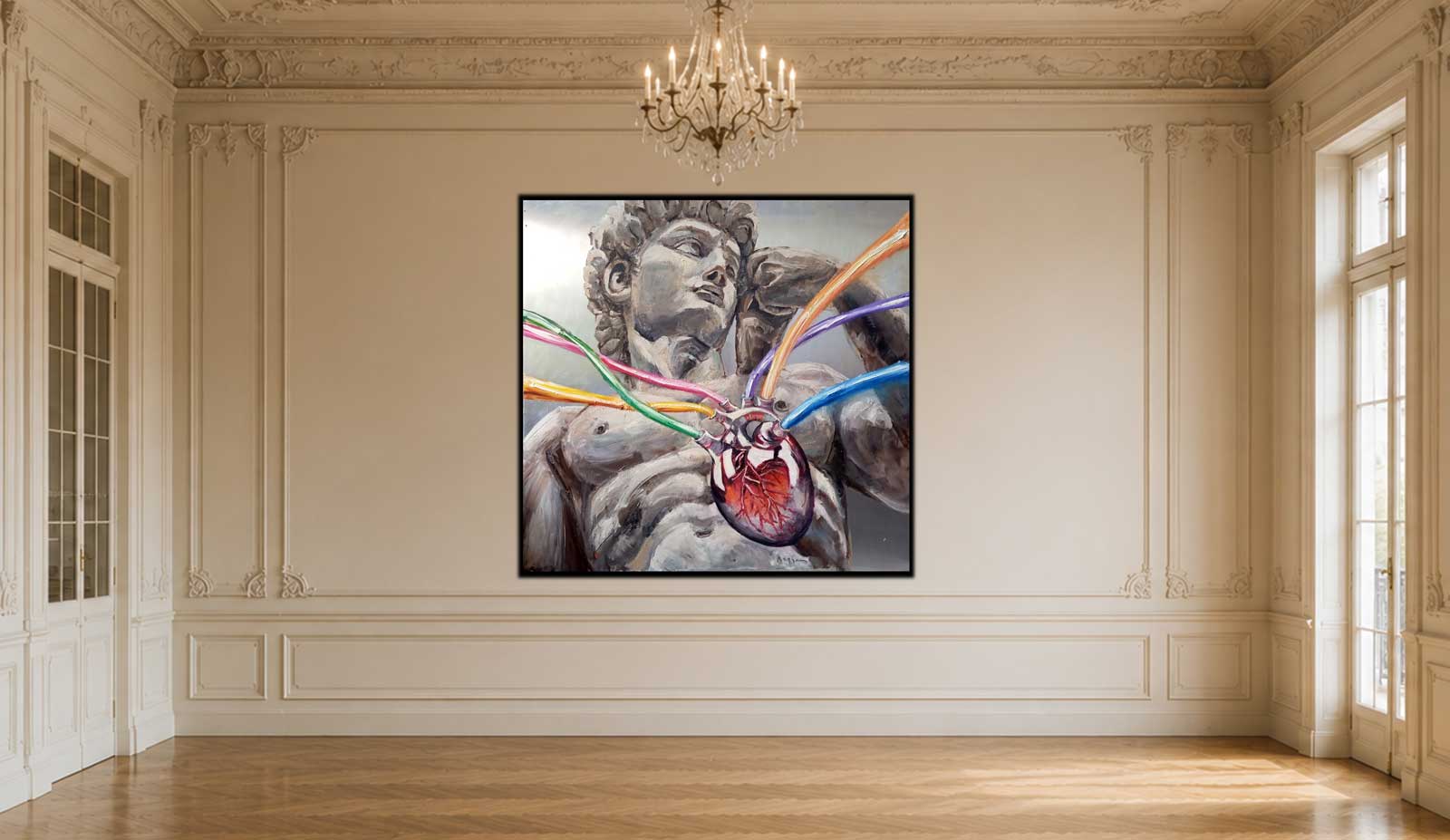 LE CŒUR DE MICHEL-ANGE - oil on aluminium | 200×200 cm - Image 3