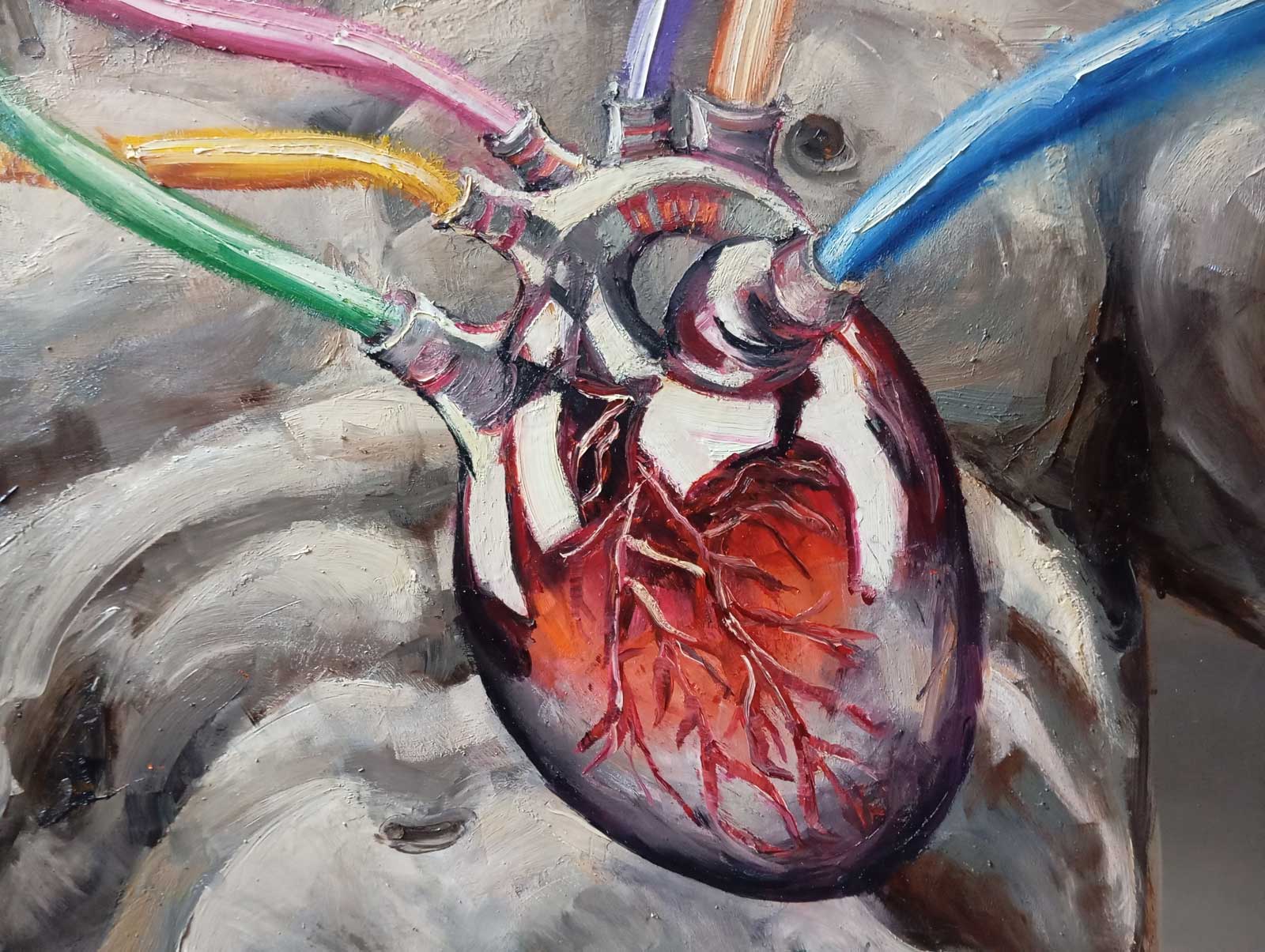 LE CŒUR DE MICHEL-ANGE - oil on aluminium | 200×200 cm - Image 9