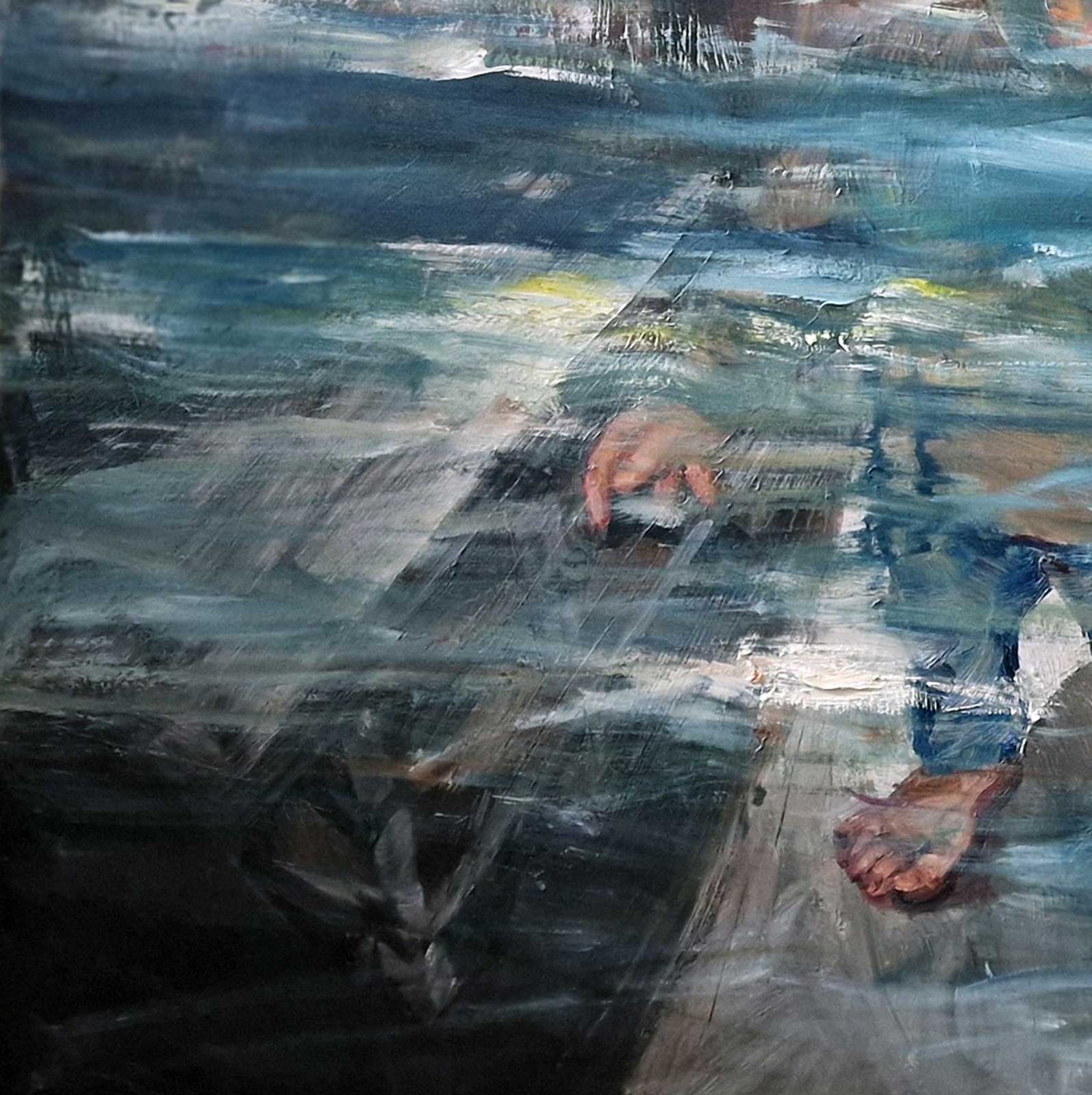 PARI INTERVALLO EN GRISES TEMPÉRÉS - oil on panel en Aluminium | 200×200 cm - Image 8