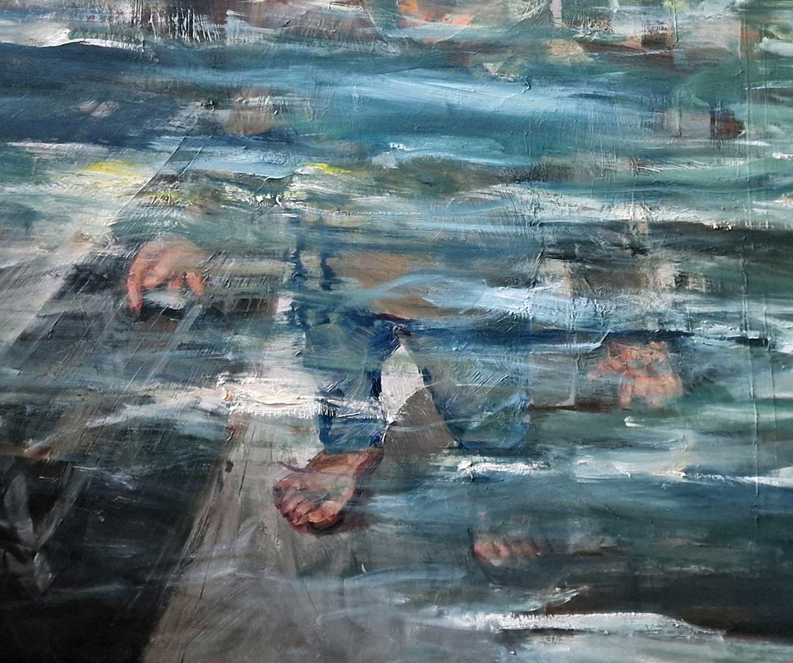PARI INTERVALLO EN GRISES TEMPÉRÉS - oil on panel en Aluminium | 200×200 cm - Image 7