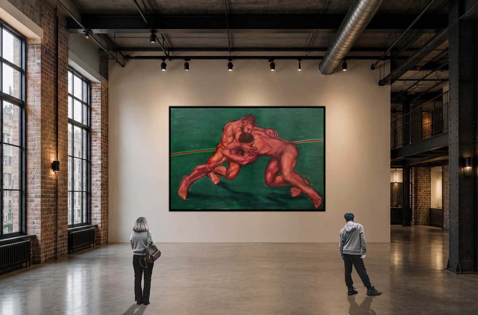 THE RED LINE- oil on canvas | 200×250 cm - Image 8