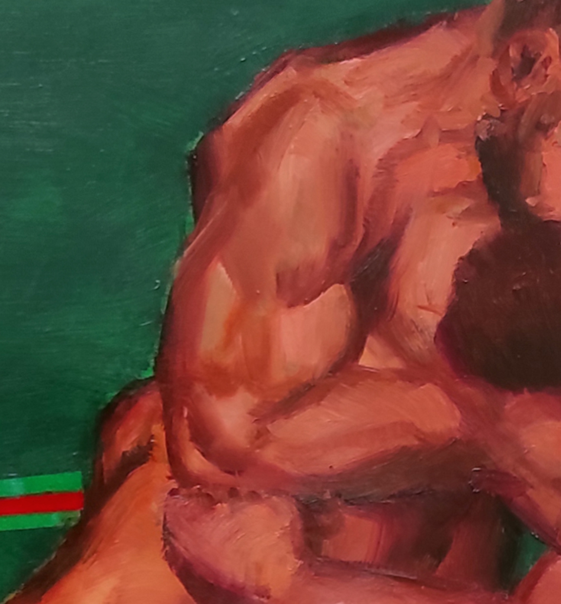 THE RED LINE- oil on canvas | 200×250 cm - Image 4