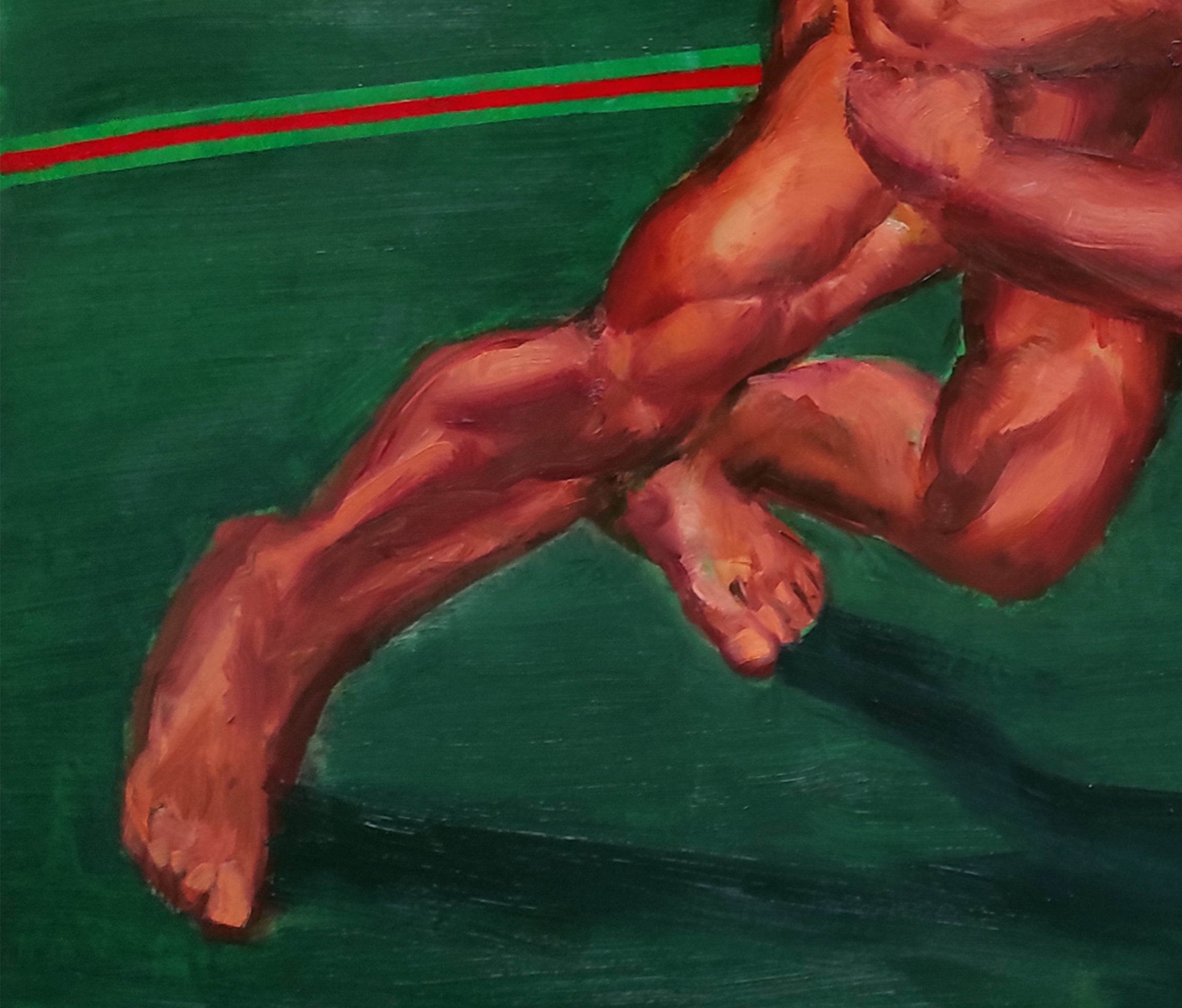THE RED LINE- oil on canvas | 200×250 cm - Image 2