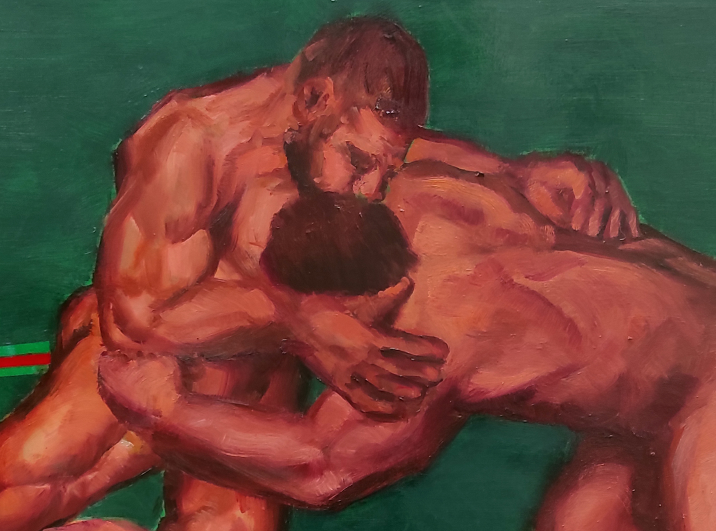 THE RED LINE- oil on canvas | 200×250 cm - Image 3