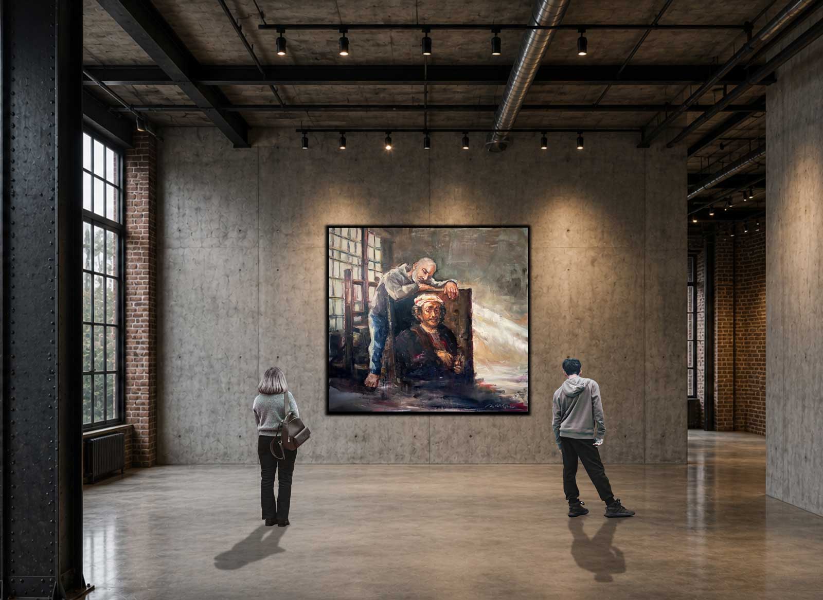 RENDEZ-VOUS - oil on aluminium | 200×200 cm - Image 7