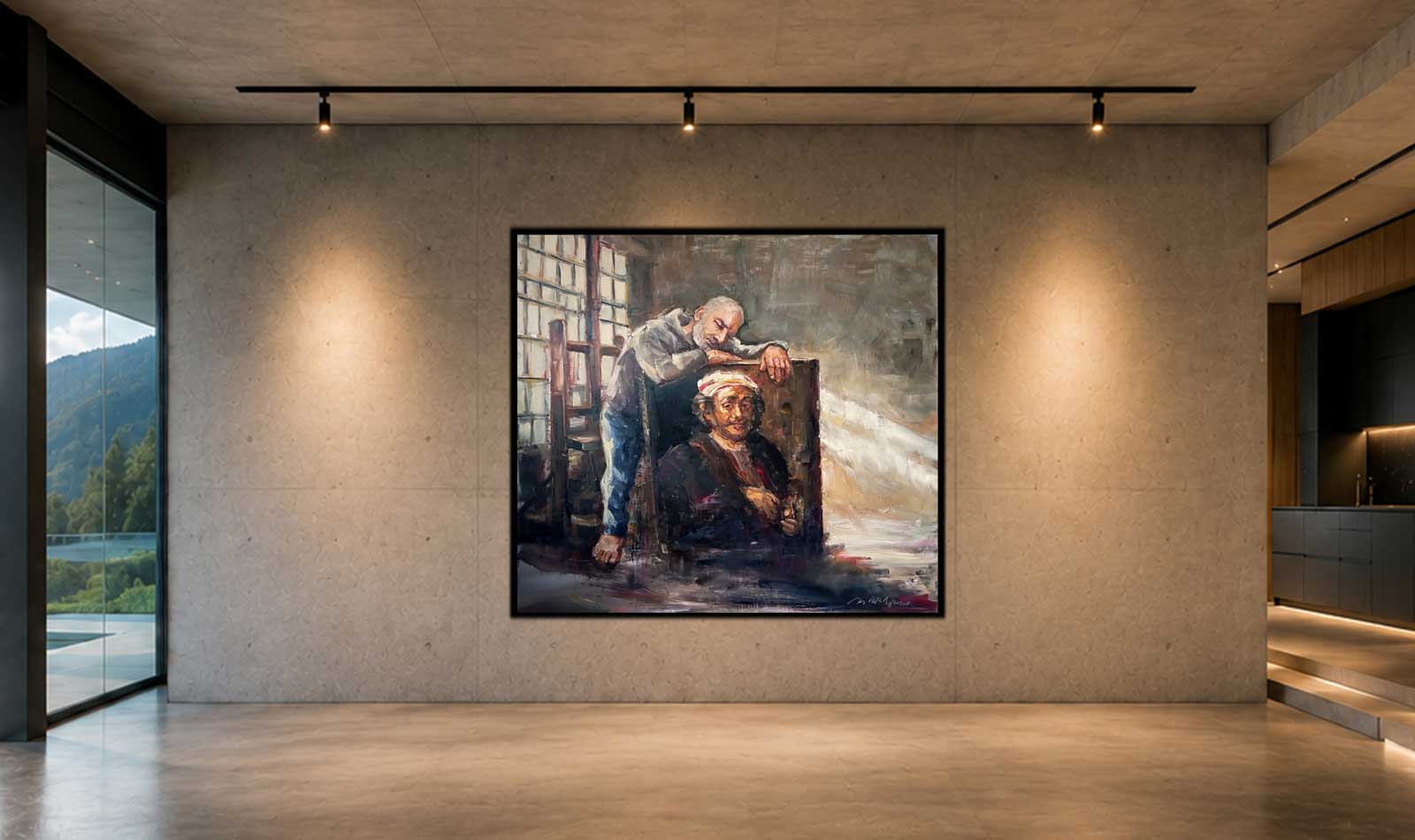 RENDEZ-VOUS - oil on aluminium | 200×200 cm - Image 6