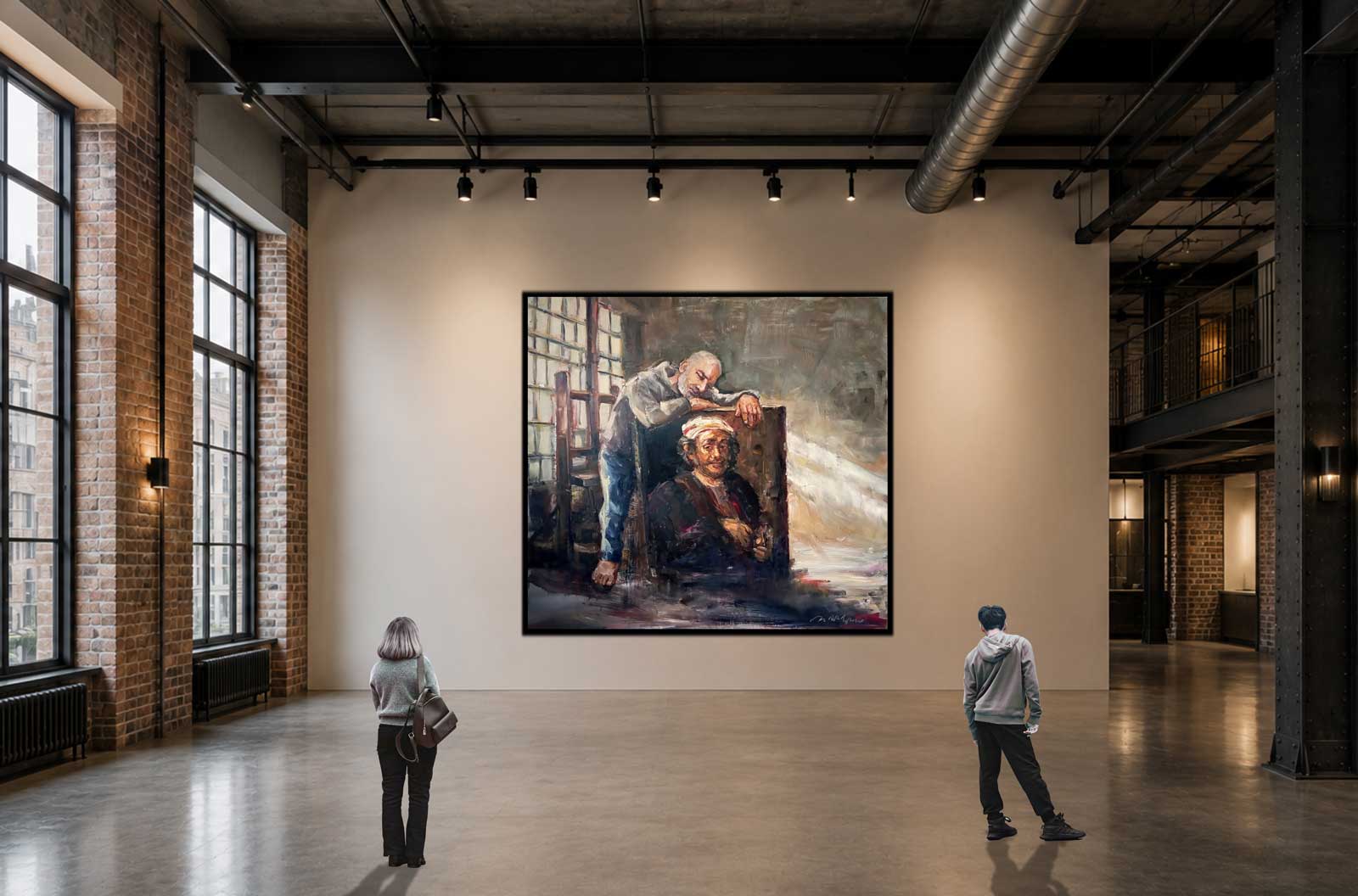 RENDEZ-VOUS - oil on aluminium | 200×200 cm - Image 8