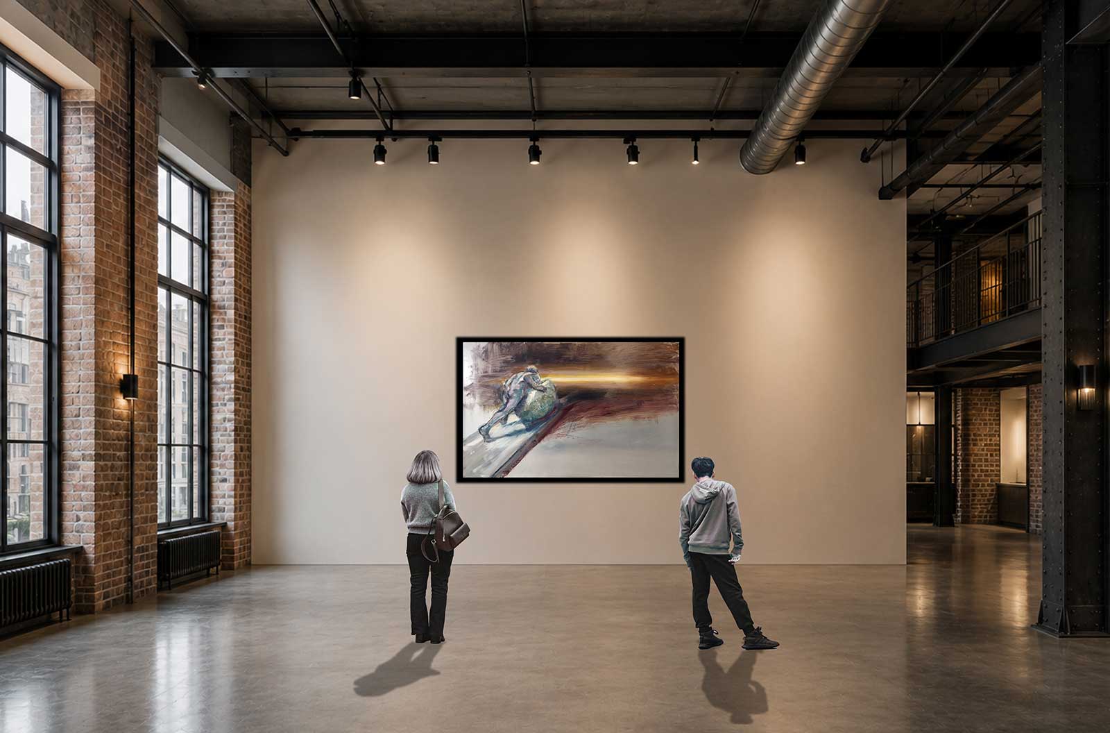THE CROSSING - COMPOSITION - oil on aluminium | 100×150 cm - Image 3