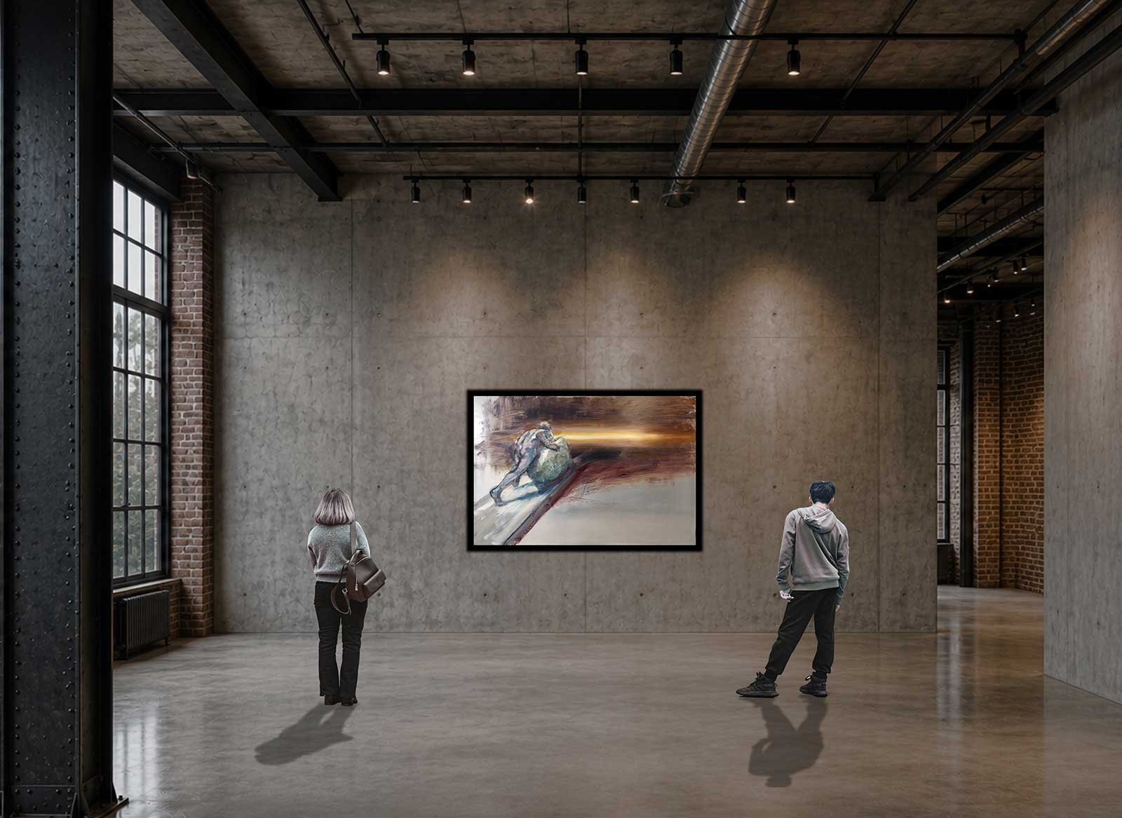 THE CROSSING - COMPOSITION - oil on aluminium | 100×150 cm - Image 2