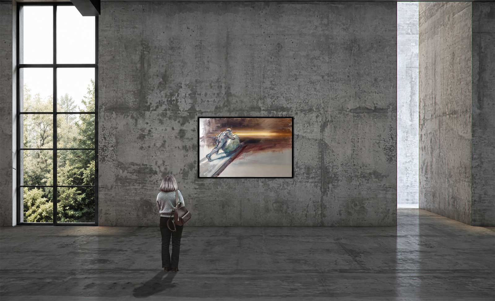THE CROSSING - COMPOSITION - oil on aluminium | 100×150 cm - Image 4