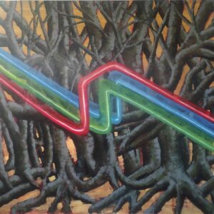 THE TUBES OF TREES - oil on canvas | 200×300 cm