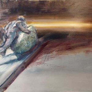 THE CROSSING - COMPOSITION - oil on aluminium | 100×150 cm