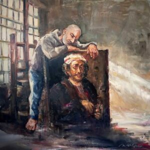 RENDEZ-VOUS - oil on aluminium | 200×200 cm